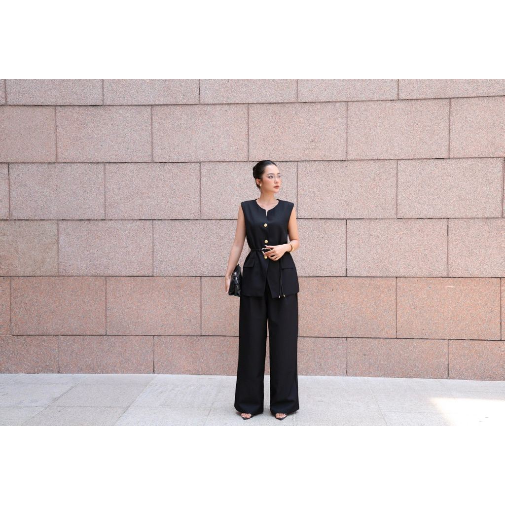 [EM CHIC] Set vest dáng xuông thiết kế thanh lịch sang chảnh ( tặng kèm đai ) | BigBuy360 - bigbuy360.vn
