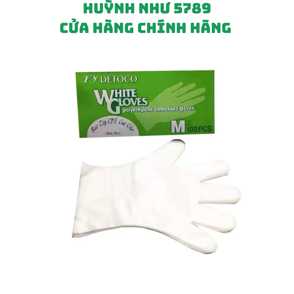[CHÍNH HÃNG]Bao tay White Gloves CPE size L,M,S