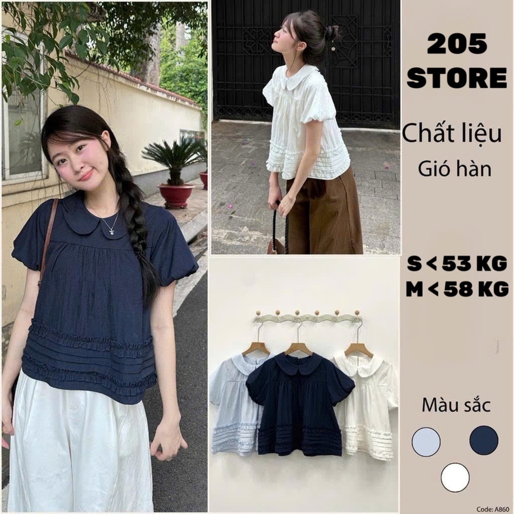 Áo Cổ Sen Tay Bồng Bèo Dưới Xếp Ly 20 THÁNG 05 SHOP MA860