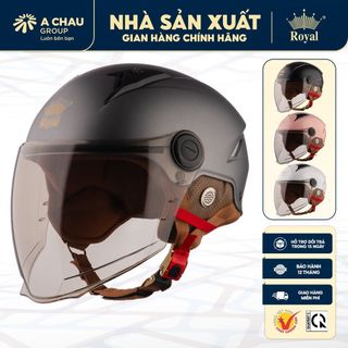 Mũ Bảo Hiểm 1/2 Royal M568k Có Kính Che Full Mặt, Nam Nữ Đi Xe Máy, Chính Hãng, BH 12 tháng