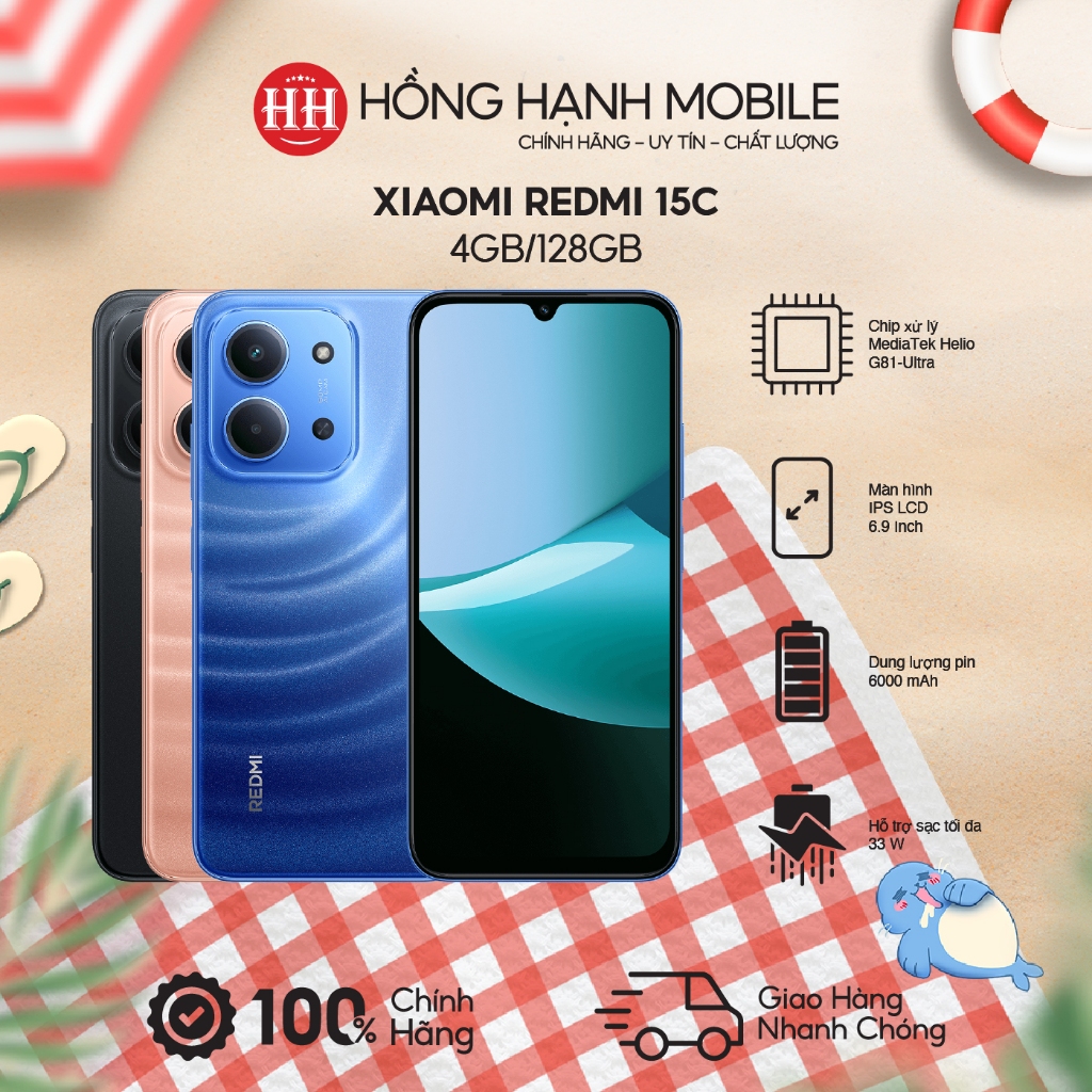 Điện Thoại Xiaomi Redmi 15C 4GB/128GB - Hàng Chính Hãng