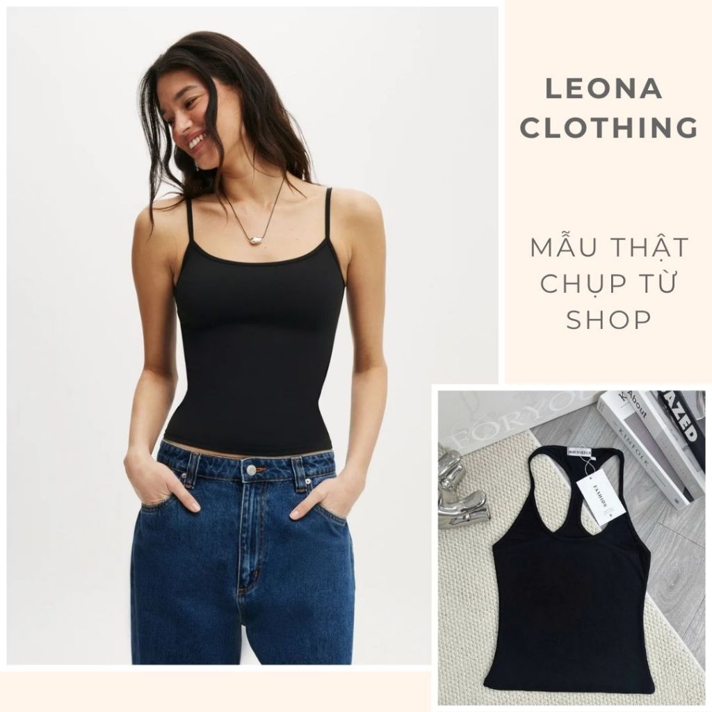 Áo Tank Top Nữ Ba Lỗ Dây Nhiễn Co Giãn 4 Chiều Ôm - AO00132 - MO.ON Clothing