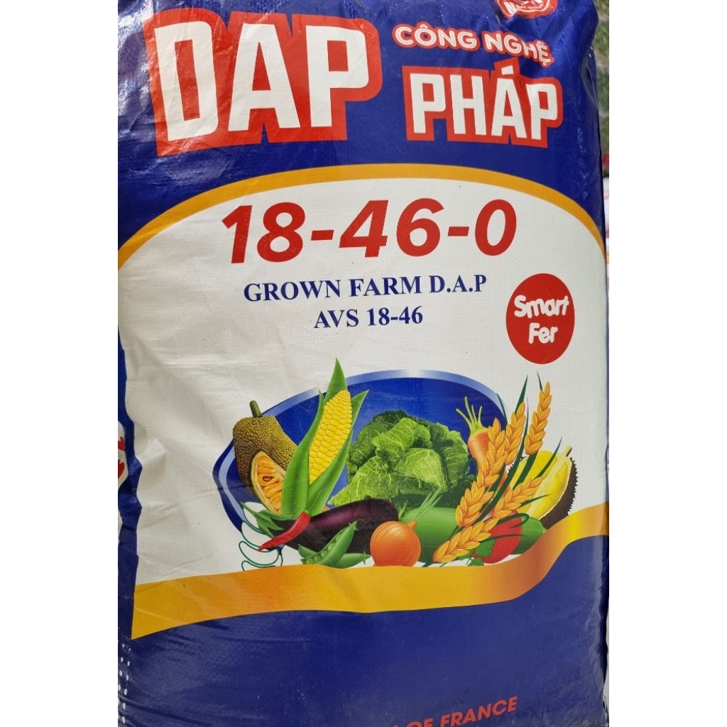 1 Bao 50kg Phân Bón DAP Pháp 18 46 0 (hạt xanh)
