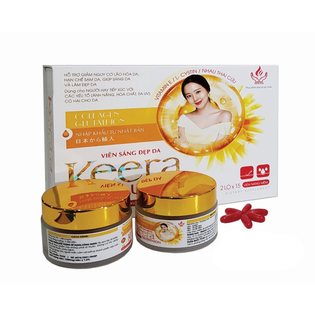 Viên Uống Sáng Da Keera Glutathione Collagen – Sáng Da, Chống Oxy Hóa,Hỗ Trợ Giảm Lão Hóa,Đẹp Da Nữ