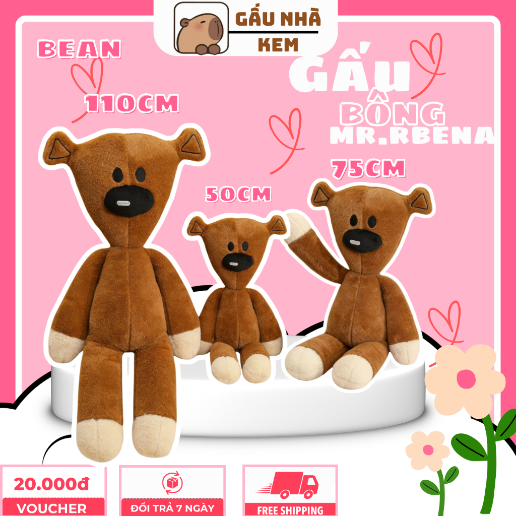 [ Hot Trend ] Gấu Bông Teddy Mr.Bean - Gấu Bông Nhân Vật Hoạt Hình Mr.Bean Mẫu Hot Trend Mới Nhất