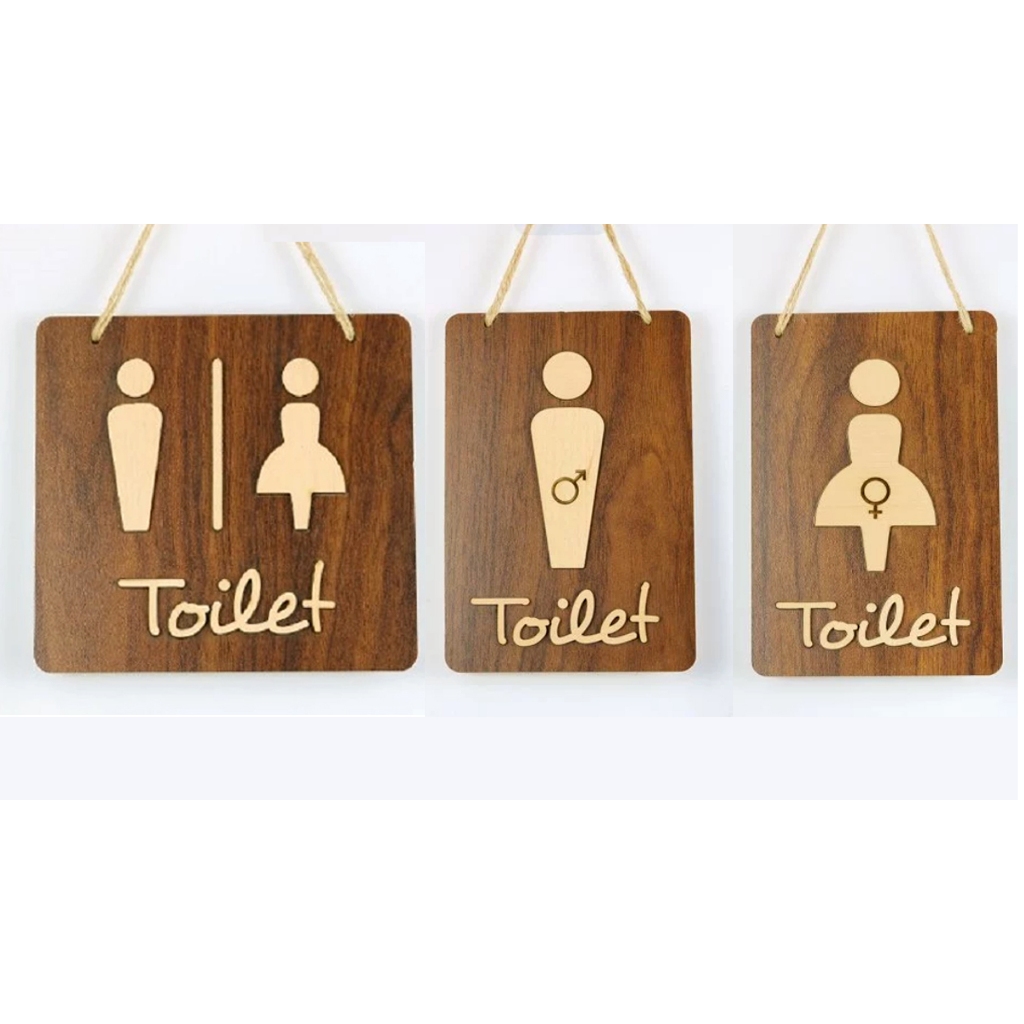 Bảng Gỗ Decor Trang Trí, Decor Toilet, Nhà Vệ Sinh Treo Tường