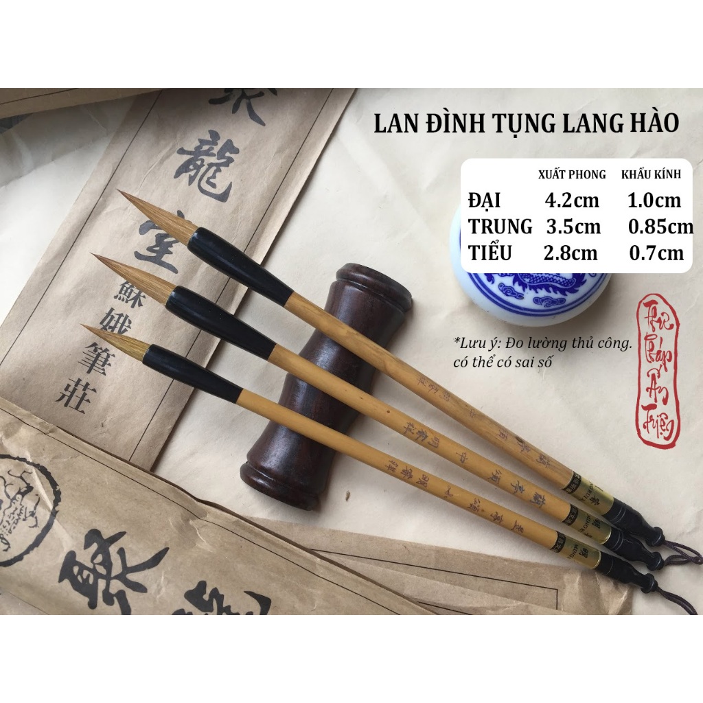 Bút lông thư pháp Lan Đình Tụng font chữ Hoa Nghiêm bút thư pháp Việt chuyên luyện nét xước