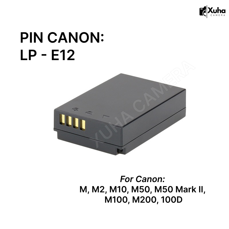 Pin LP-E12 Cho Canon M10 M50 M100 100D – Pin Máy Ảnh Dung Lượng Cao An Toàn