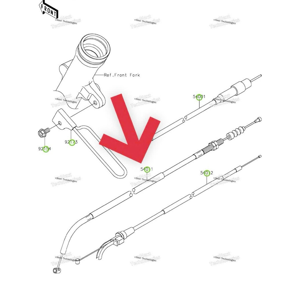 Dây côn , dây cáp ly hợp kawasaki w175 indonesia Kawasaki W175 clutch cable