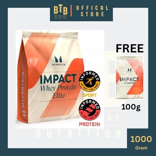(TẶNG QUÀ) Bột đạm Myprotein IMPACT WHEY PROTEIN ELITE - 1KG hỗ trợ tăng cơ