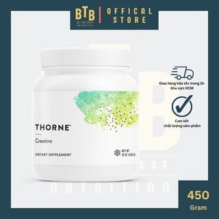 Bột hỗ trợ tăng sức mạnh THORNE CREATINE - 450G cao cấp tổng hợp năng lượng ATP, tốt trí não