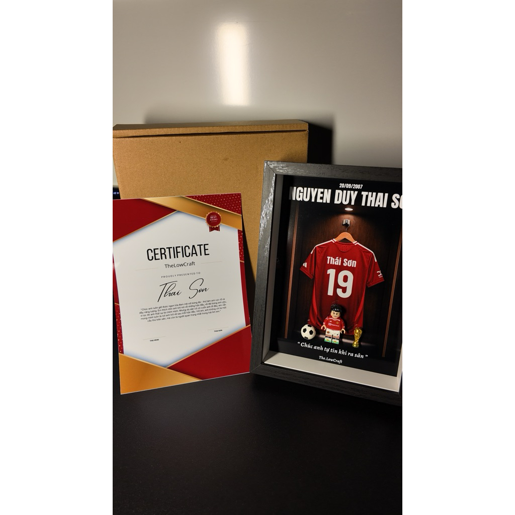 [in theo yêu cầu] Khung tranh manchester united lego mini nhon