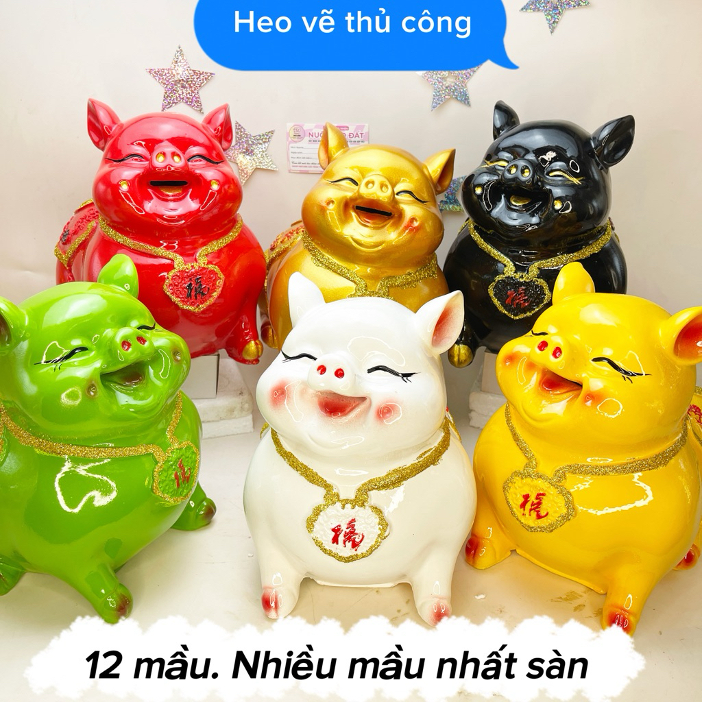 Hecube heo tiết kiệm ống tiết kiệm Heo Tiên Cười 25cm