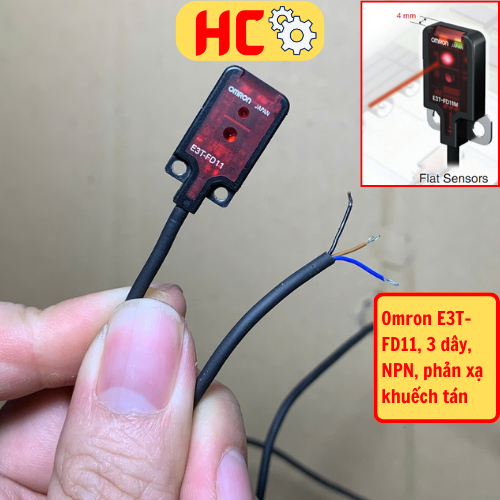 [Hàng tháo máy] Cảm biến quang Omron E3T FD11, Cảm biến quang siêu mỏng phản xạ khuếch tán, nhỏ gọn 