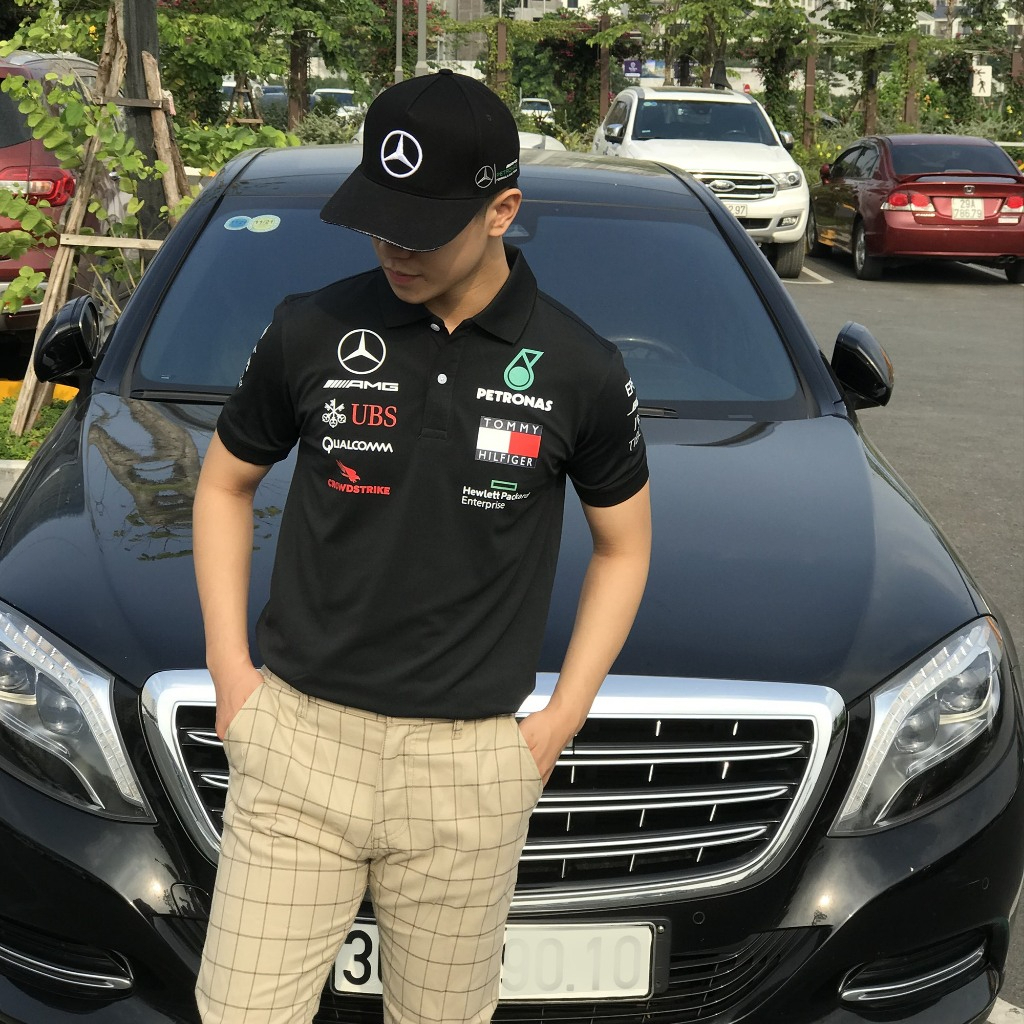 Áo thun Polo F.1 Team Mercedes PETRONAS - Phong Cách thời Trang thể thao mạnh mẽ - Thun Cá Sấu CVC C