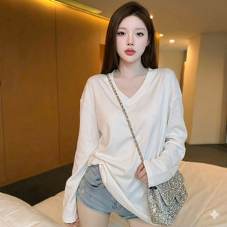 ÁO THUN TAY DÀI CỔ TIM