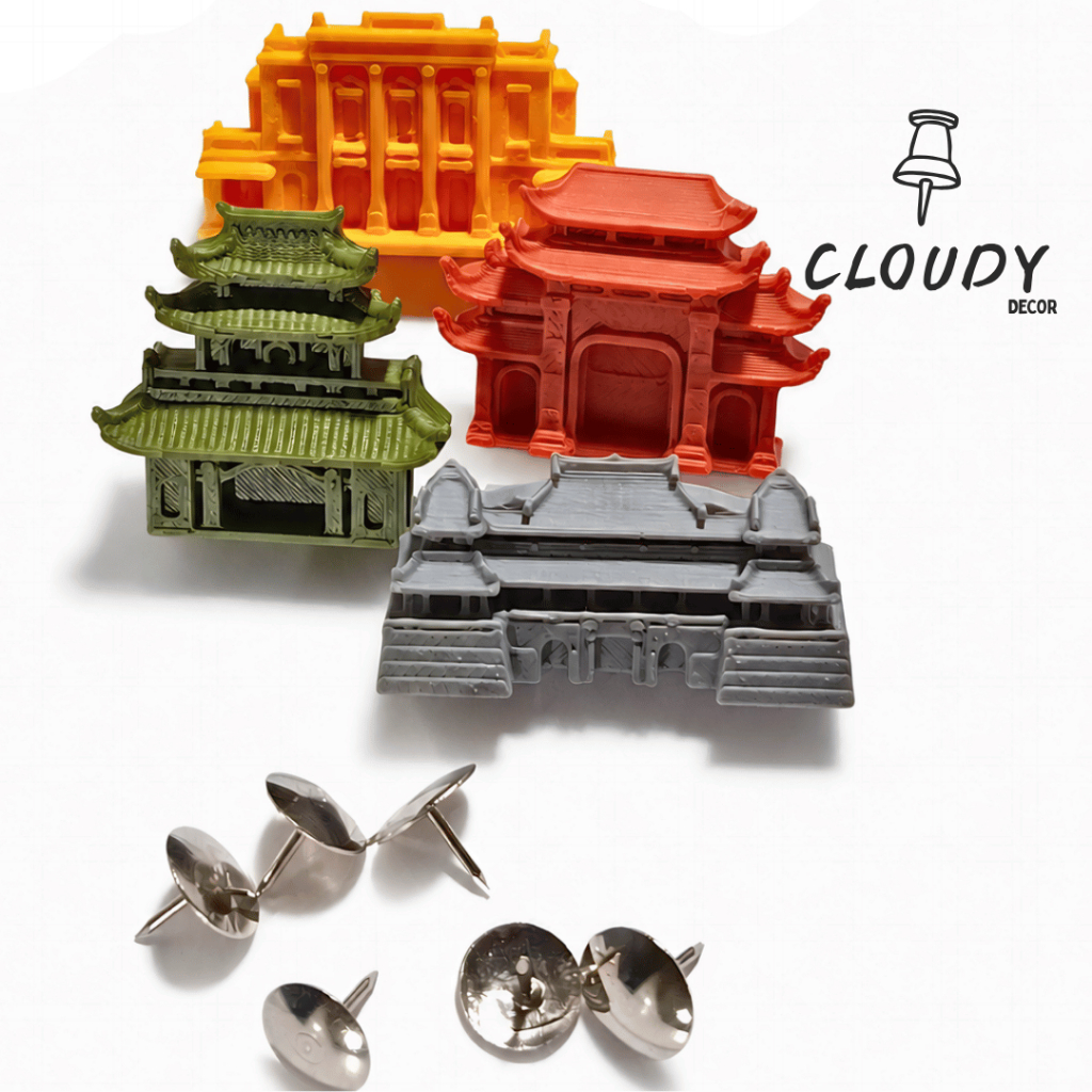 Bộ đinh ghim bảng cork decor Cloudy Decor – Full 34 tỉnh/thành Việt Nam