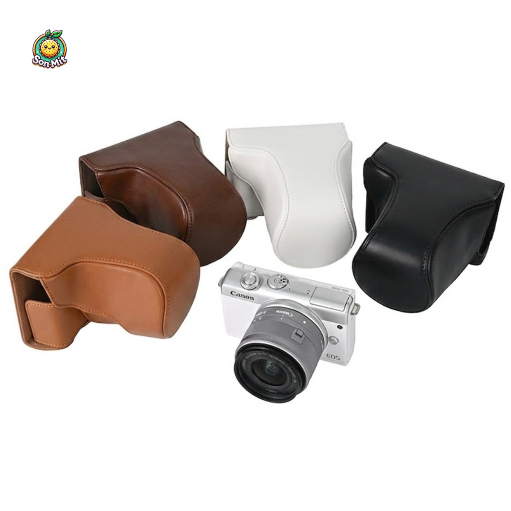 [Sẵn HN ] Túi Da đựng máy ảnh  Canon M100 M200 phiên bản tiêu chuẩn bao da bảo vệ Canon M100 M200 và