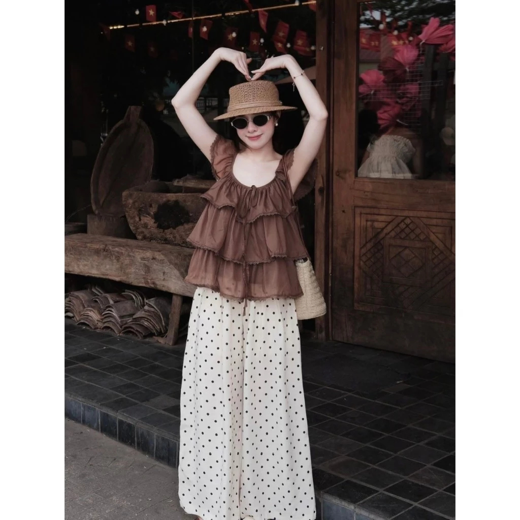 Áo Voan Babydoll Bèo Tầng Cánh Tiên Xòe Siu Xinh LALA TOP, Kiểu Dáng Basic Dễ Mặc Mềm Mát | BigBuy360 - bigbuy360.vn