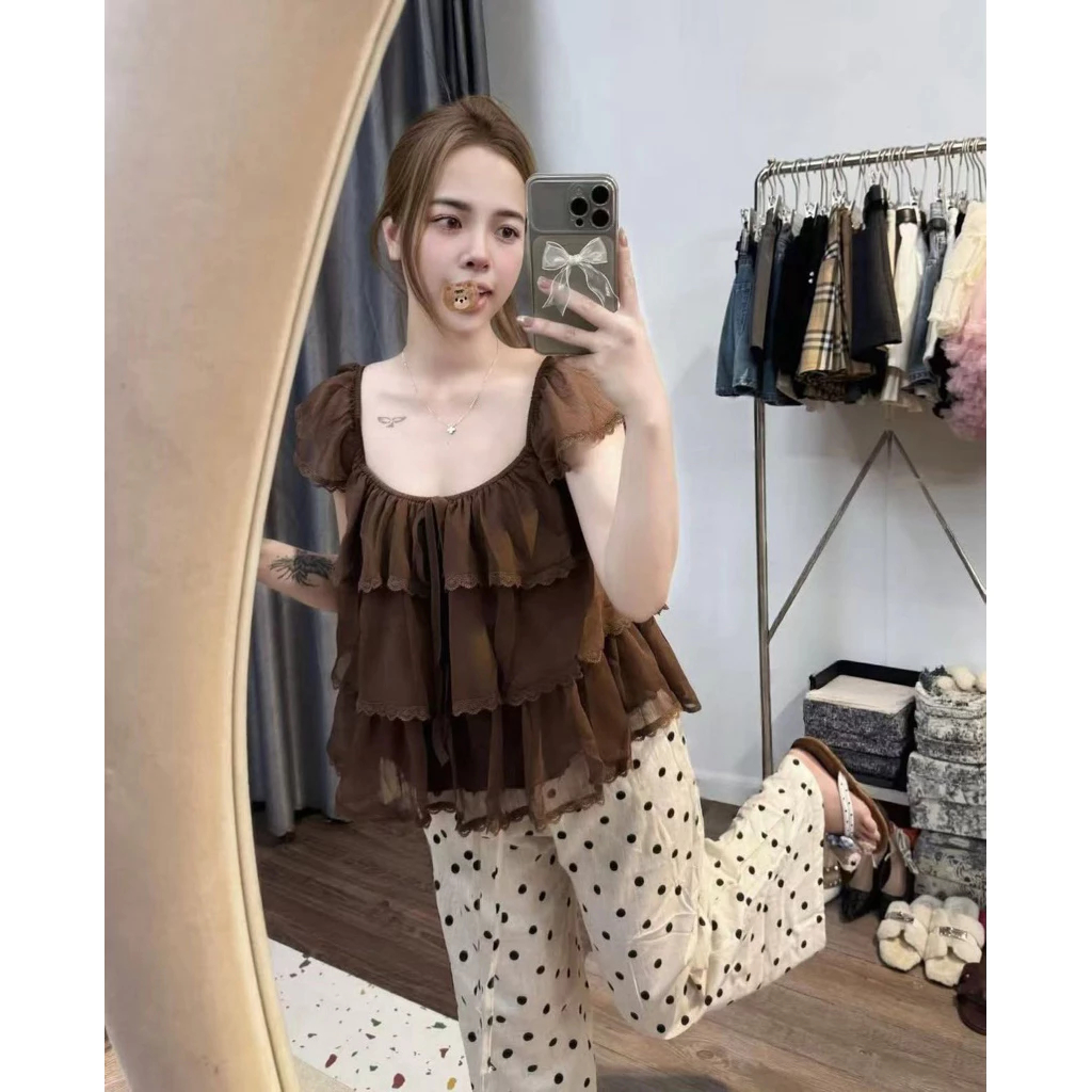 Áo Voan Babydoll Bèo Tầng Cánh Tiên Xòe Siu Xinh LALA TOP, Kiểu Dáng Basic Dễ Mặc Mềm Mát | BigBuy360 - bigbuy360.vn