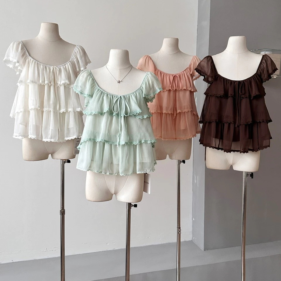 Áo Voan Babydoll Bèo Tầng Cánh Tiên Xòe Siu Xinh LALA TOP, Kiểu Dáng Basic Dễ Mặc Mềm Mát | BigBuy360 - bigbuy360.vn