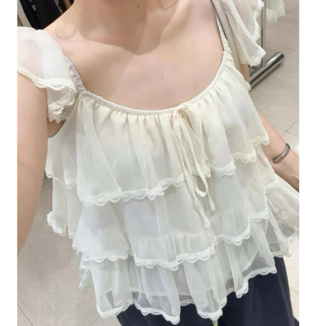 Áo Voan Babydoll Bèo Tầng Cánh Tiên Xòe Siu Xinh LALA TOP, Kiểu Dáng Basic Dễ Mặc Mềm Mát | BigBuy360 - bigbuy360.vn