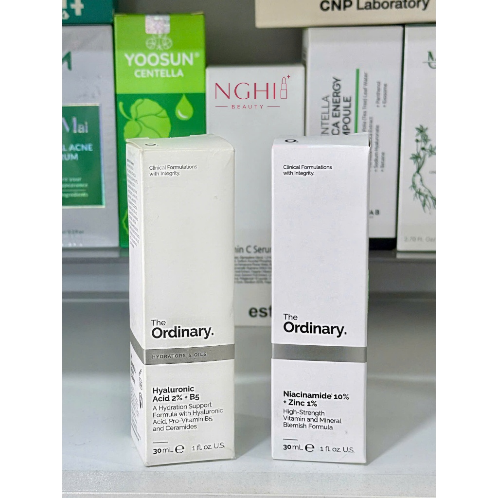 SERUM THE ORDINARY HYALURONIC ACID 2% + B5 & SERUM THE ORDINARY NIACINAMIDE 10% + ZINC 1%