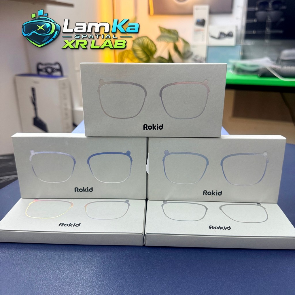 Phụ Kiện Smart Rokid Ai Glasses RV101 -Hộp Sạc-Viên Sạc-Gọng Cận Rokid- Hàng Chính Hãng - New Seal
