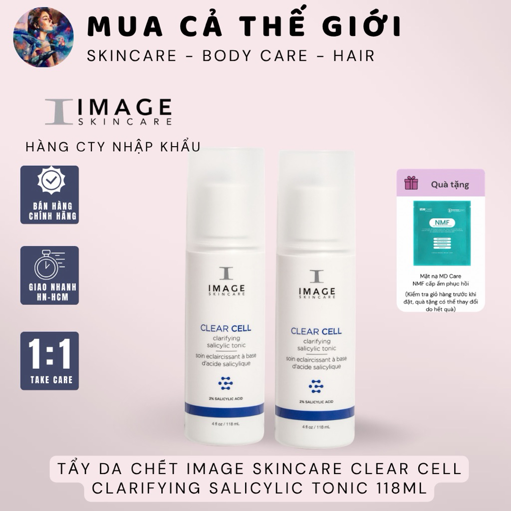 [HÀNG CÔNG TY] Tẩy da chết IMAGE Skincare CLEAR CELL Clarifying Salicylic Tonic 118ml | Toner BHA & 