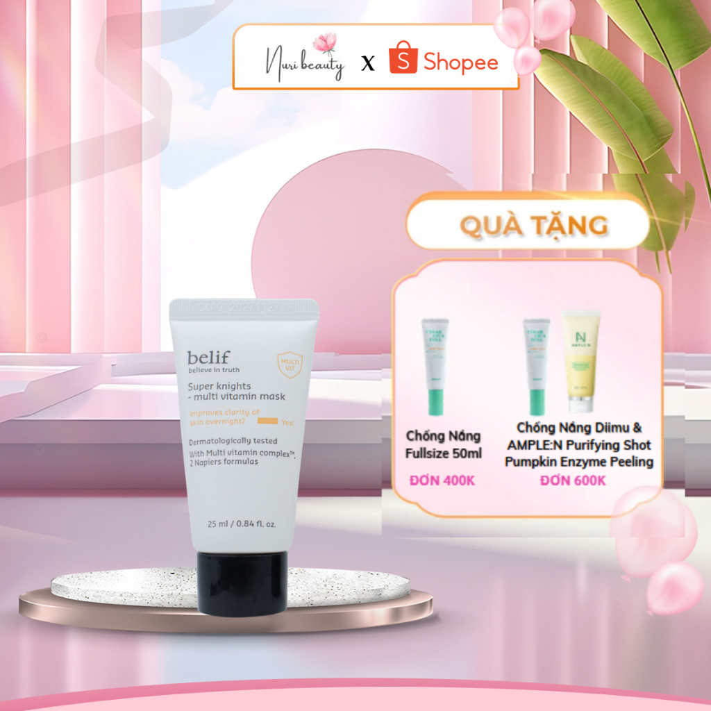 Mặt Nạ Ngủ Belif Super Knights Multi Vitamin Mask Mini 25ml hàng công ty ( 11.2027)