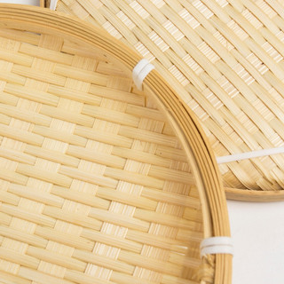 Đĩa tre l Mẹt tre tròn (trắng)