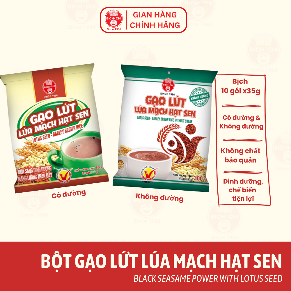 Bột Gạo Lứt Lúa Mạch Hạt Sen Bích Chi