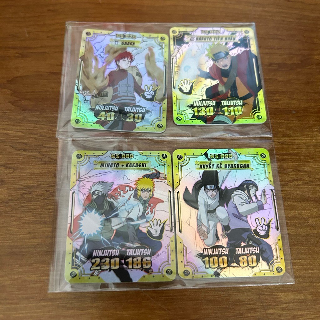 Bộ 4 thẻ Toonies Naruto