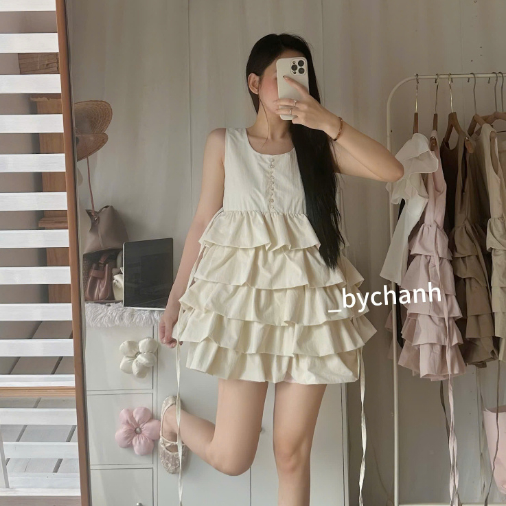 𝐛𝐲𝐂𝐡𝐚𝐧𝐡 - Đầm BBD Tầng Bèo