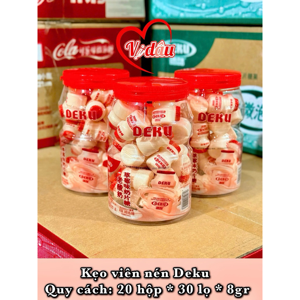 Kẹo Sữa Chua Viên Nén Deku Hộp 30 Lọ Nhỏ