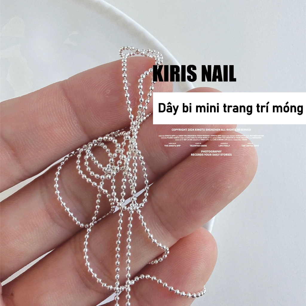 Dây bi trang trí móng, dây xích trang trí nail SET4