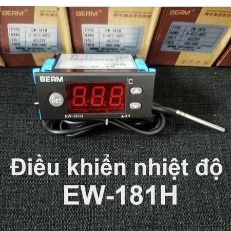 Điều khiển nhiệt độ EW-181H, Bộ Điều Khiển Nhiệt Độ Berm EW181H, 181H (-45℃ ~ 80℃) 220VAC