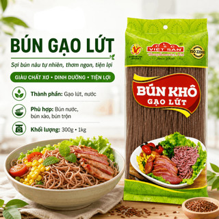 Bún gạo lứt đỏ việt san - sợi dai ngon giàu chất xơ giảm cân eat clean cho người ăn kiêng tiểu đường