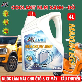NƯỚC LÀM MÁT AK MAXUN COOLANT  EG1 XANH - ĐỎ –  4L