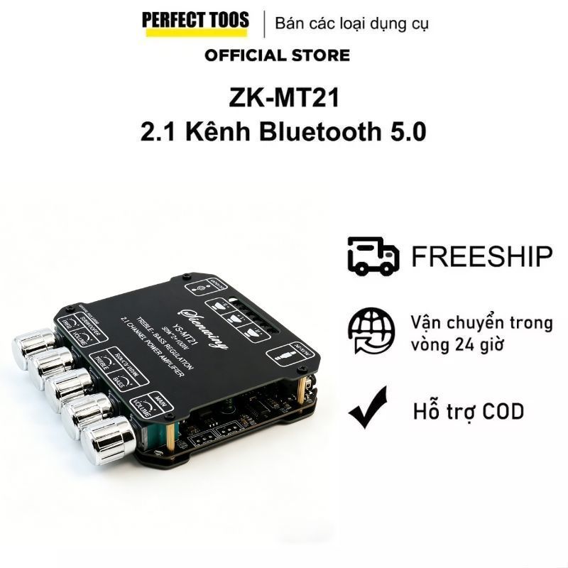 【Hồ Chí Minh】Bảng mạch khuếch đại ZK-MT21/ZK-TB21 2.1 Kênh Bluetooth 5.0 Loa siêu trầm Âm thanh nổi