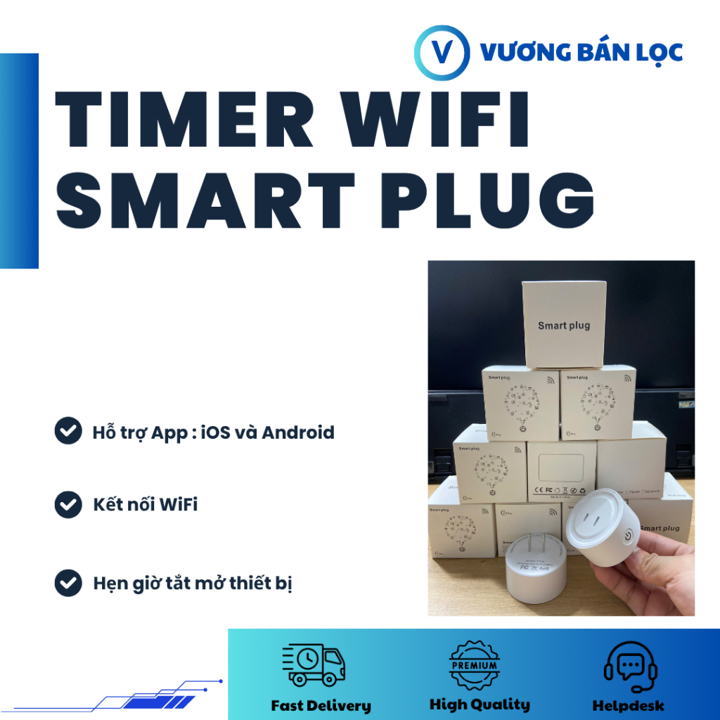 Ổ cắm điện thông minh Wifi - hẹn giờ tự động - Điều khiển từ xa qua điện thoại, sử dụng app CozyLife