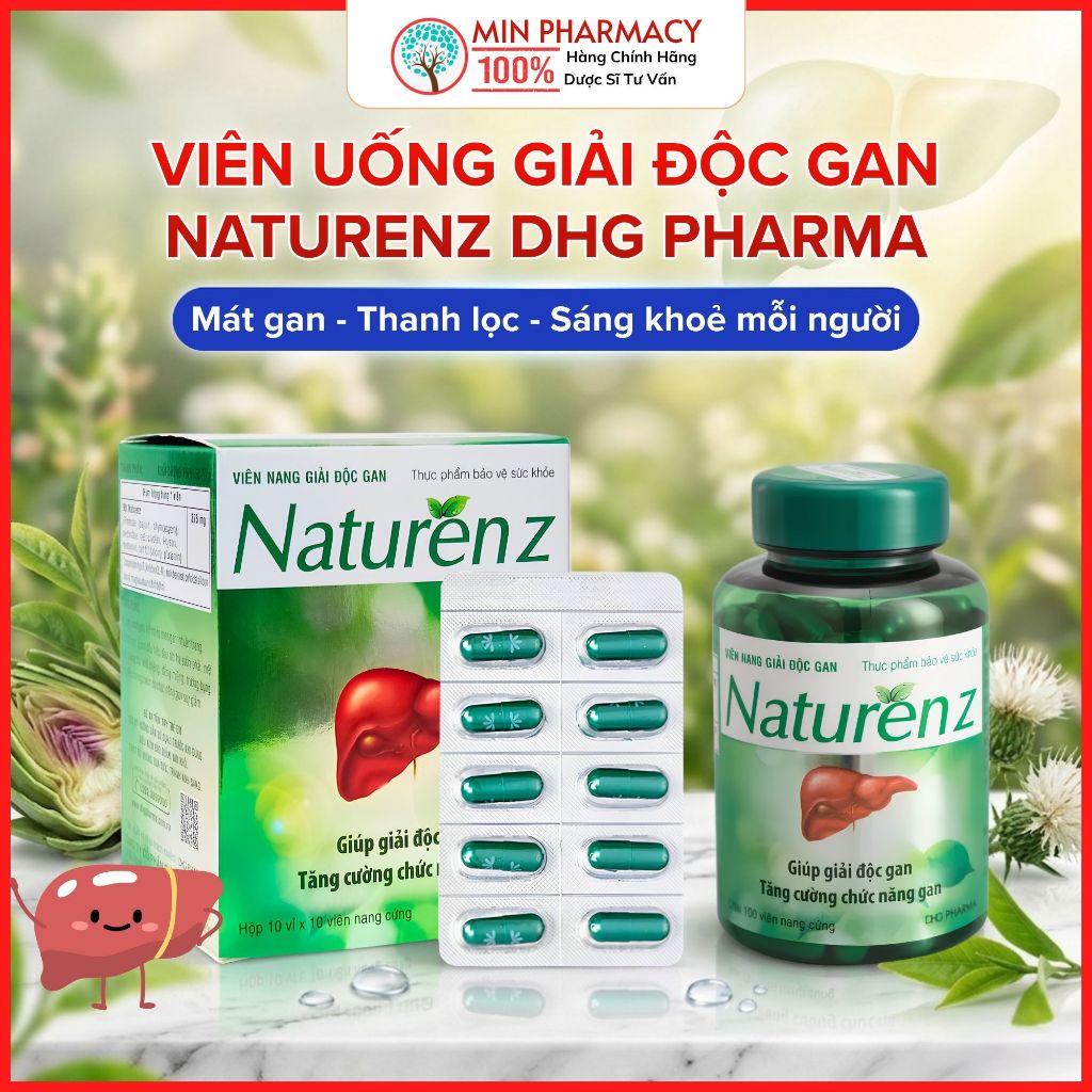 Viên Uống Giải độc Gan NATURENZ DHG Pharma hộp 100 viên - Minpharmacy