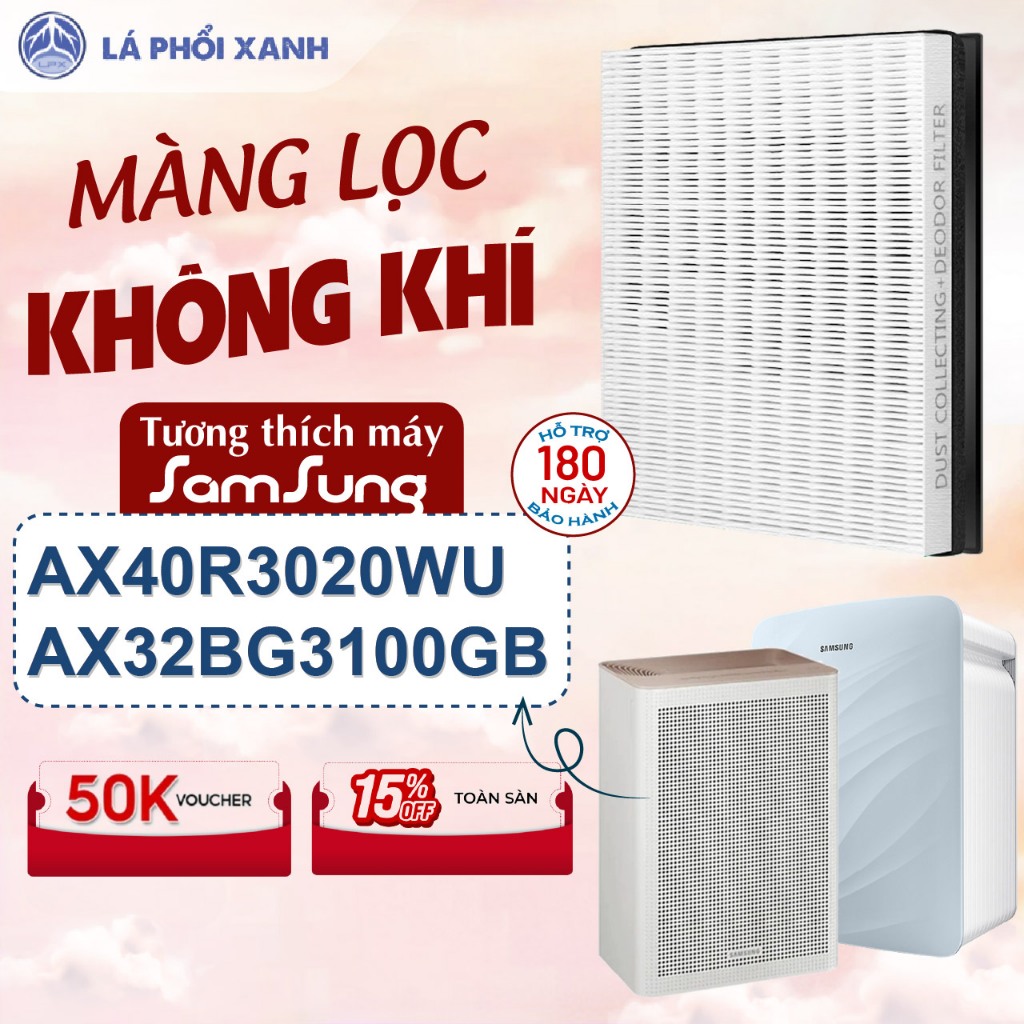 Màng lọc tương thích máy Samsung AX40R3020WU | AX32BG3100GB - Bộ lọc không khí CXF-B100 cho máy lọc