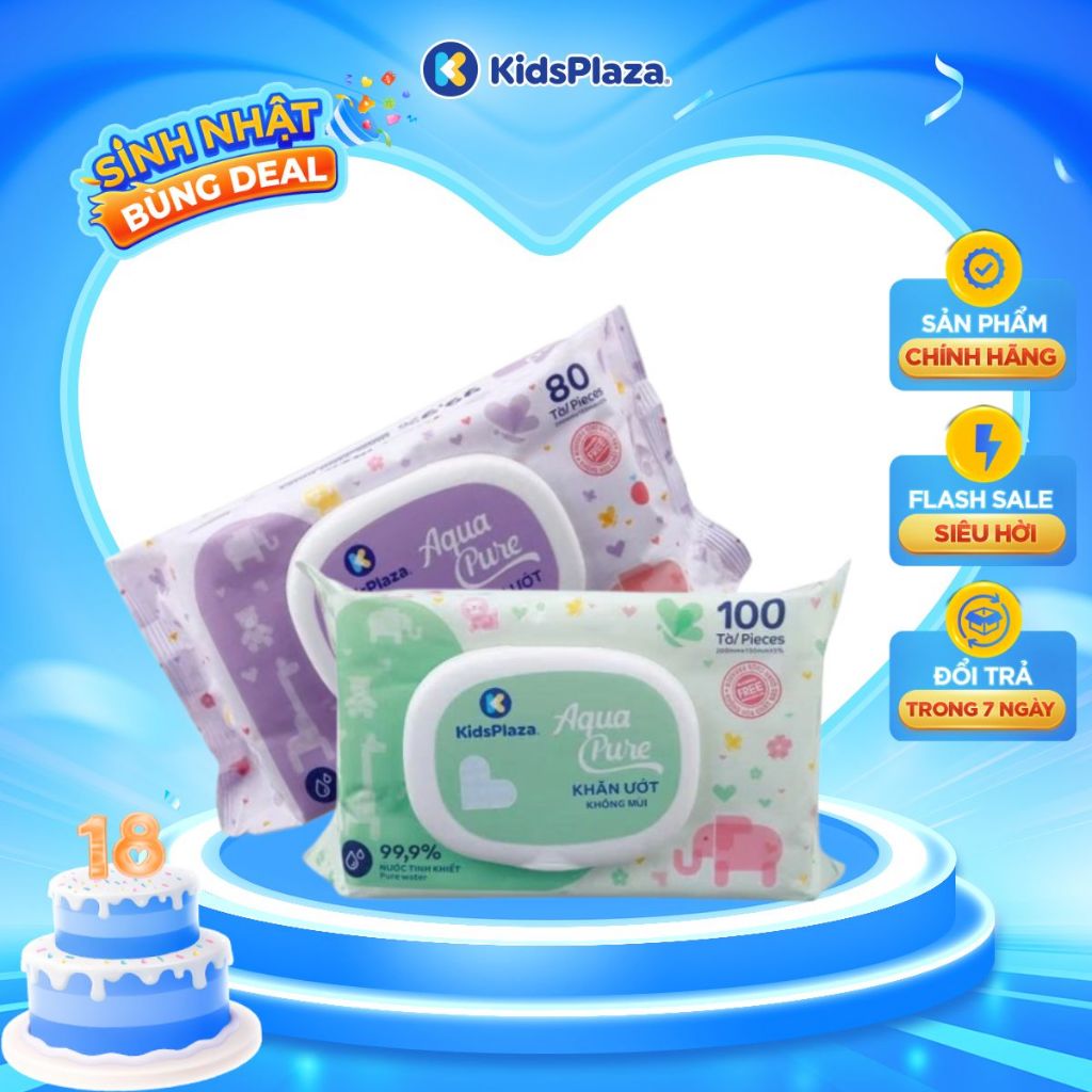 Khăn ướt tinh khiết Kids Plaza chính hãng