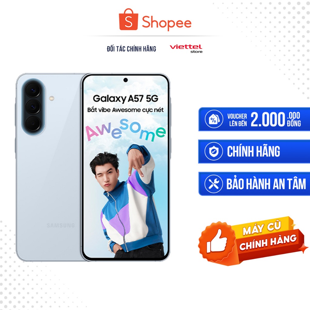 [Máy cũ] Điện thoại Samsung Galaxy A57 5G 8GB + 128GB Chính hãng