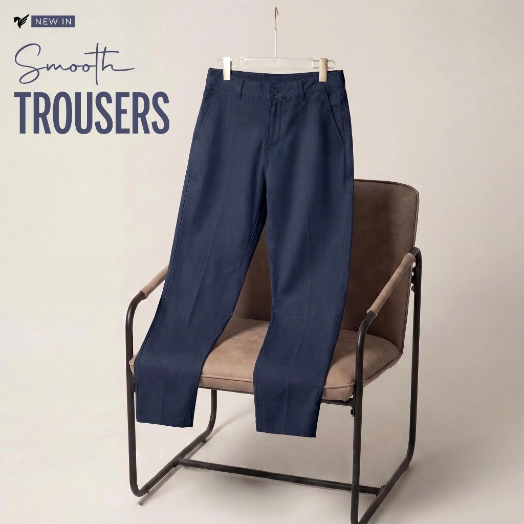 Quần âu smart SMOOTH TROUSER TORANO mặt vải phẳng phiu, hạn chế nhăn nhàu và co giãn thoải mái HABF801