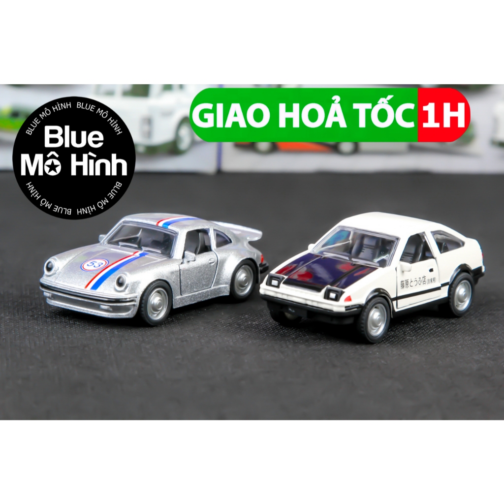 Mô hình xe Toyota AE86 Trueno Initial D và Porsche 911 tỷ lệ 1:43 bằng kim loại
