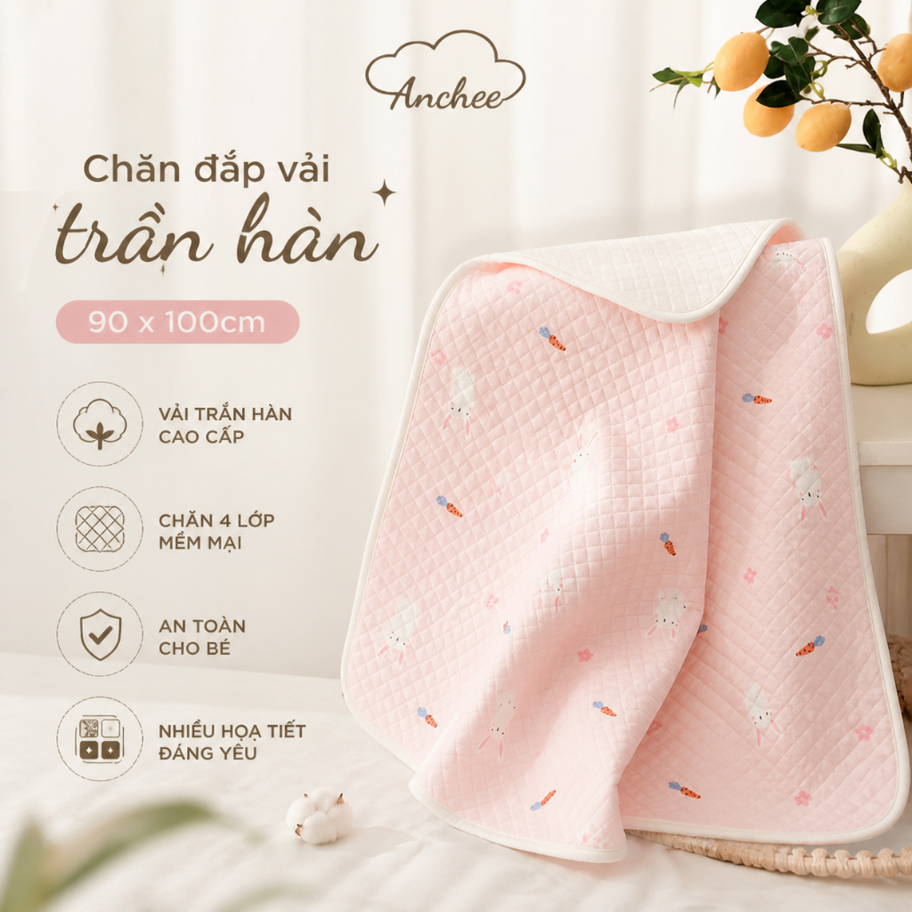 Chăn điều hoà vải trần Hàn Anchee cho bé
