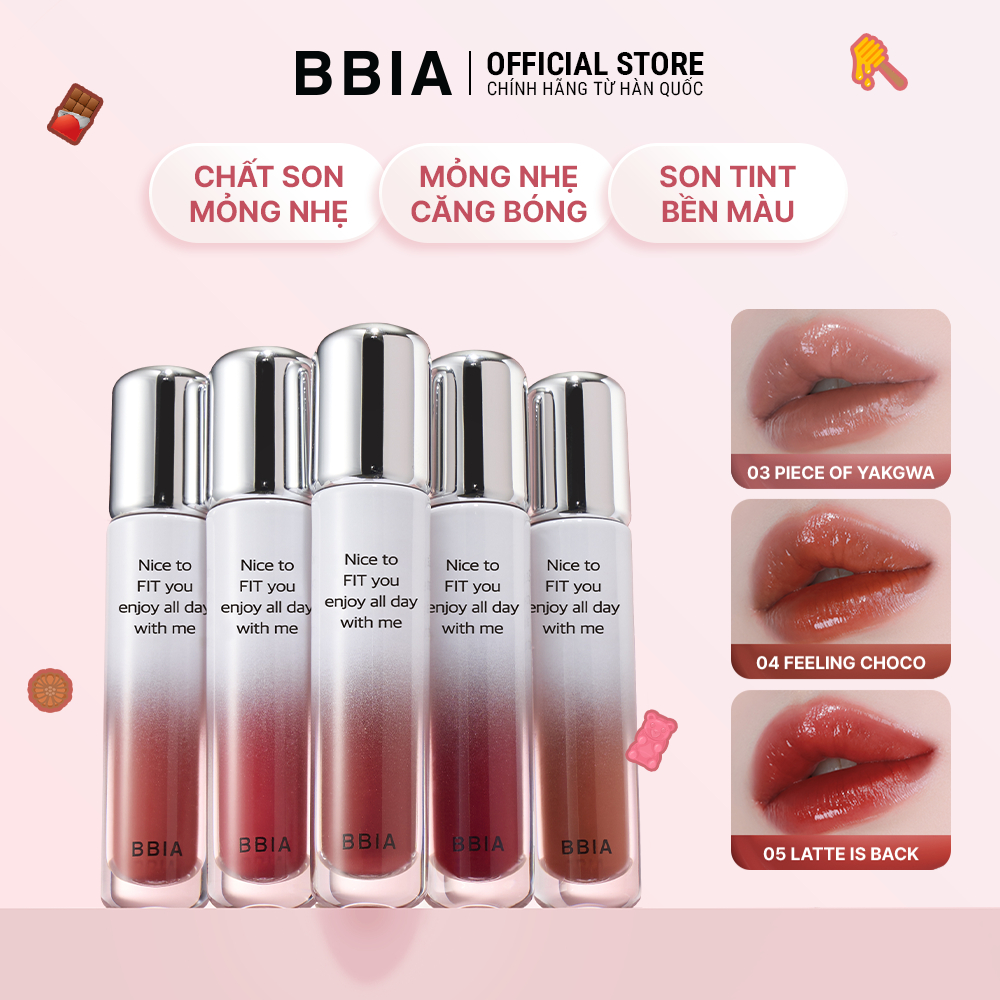 [MUA 2 GIÁ 299K] Son tint bóng lâu trôi, bền màu BBIA Water Fit Tint 4g | BigBuy360 - bigbuy360.vn