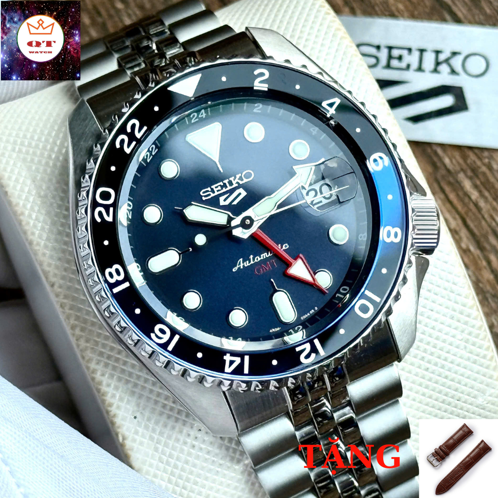 Đồng Hồ Nam  Seiko Sport BATMAN GMT SSK003K1 Chính Hãng Tặng Kèm Dây Da Cao Cấp